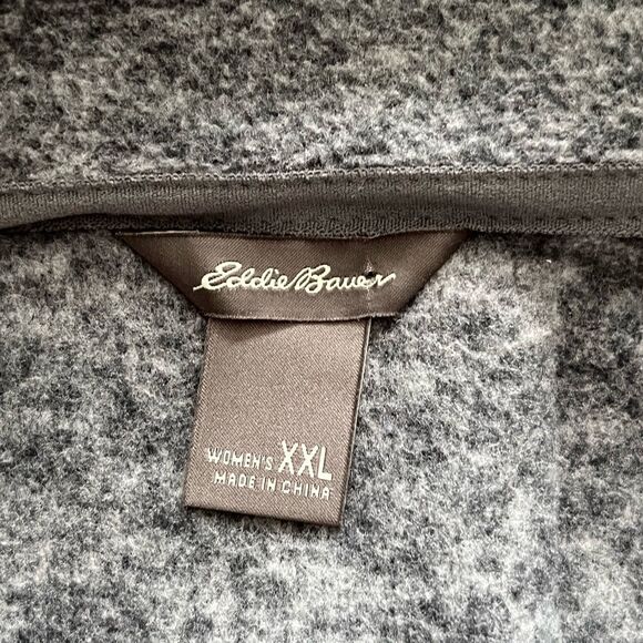 Eddie Bauer Women's 2XL Quest Fleece 1/4-Zip Pullover Outerwear Grey Neutral - Picture 6 of 6